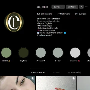 Gestion des réseaux sociaux d'un salon esthétique
